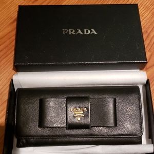 (Authentic) Prada Black Long Wallet